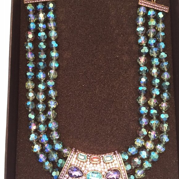 HEIDI DAUS SAY IT WITH STYLE OCEANIA NECKLACE AND EARRINGS SET, NEW IN BOXES - Picture 5 of 7